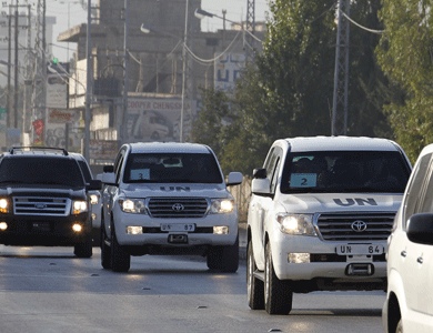 الأمم المتحدة: تحليل عينات جمعها فريق التحقيق من سورية يبدأ في غضون ساعات