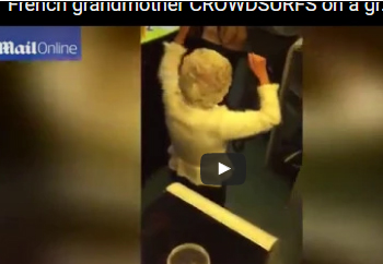 شاهد.. سيدة عجوز تشعل قطارا بحركاتها المدهشة