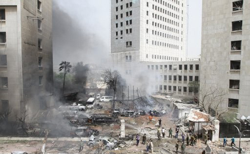 أربعة قتلى بقذائف أطلقت على مبنى محافظة حلب شمال سورية