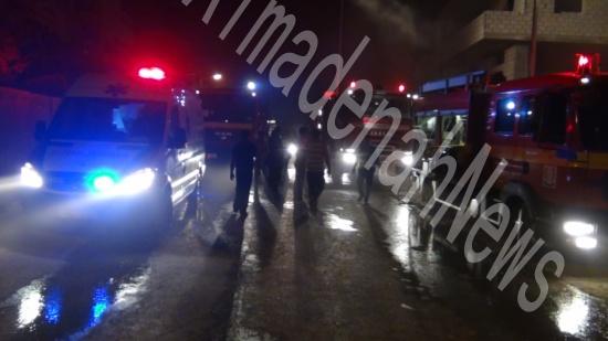 بالصور : حريق ضخم يلتهم مخازن اخشاب في الرمثا