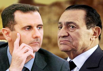 مبارك ينتقد جرائم نظام بشار الأسد ضد شعبه ويطالبه بالتنحي