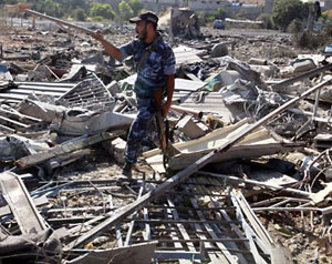 إطلاق صواريخ عقب التهدئة بغزة