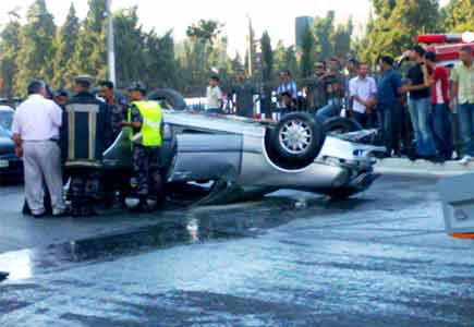 حادث سير مروع لنجل كليب الفواز ووفاة مرافقه الليبي