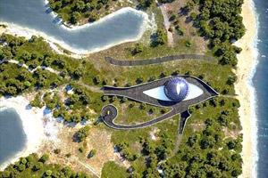 قصر على شكل عين "حورس" هدية لناعومي كامبل