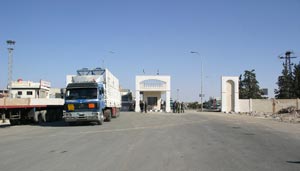 حركة الشحن في حدود جابر لم تتأثر بالاحداث الجارية في سورية  