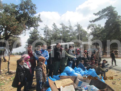 "بالصور ..انطلاق حملات نظافة تطوعية في غابات ساكب تحت شعار " معا نحمي غاباتنا