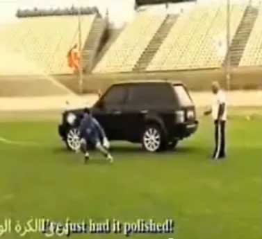 أغرب تمرين لحراس المرمى
