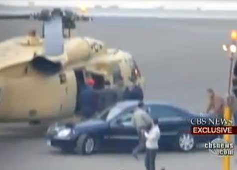 مشاهد نادرة لهروب مبارك