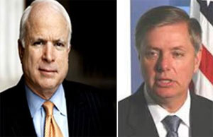  السناتورين جان مك كين وليندزي غراهام يبعثان برسالة الى كلينتون حول ضرورة الحماية الدولية لأشرف