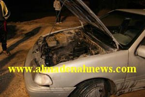 اندلاع حريق في مركبة بالرمثا ( صور )