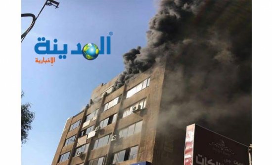 حريق في مبنى كبير في إربد ( صور ) حريق في مبنى كبير في إربد ( صور )