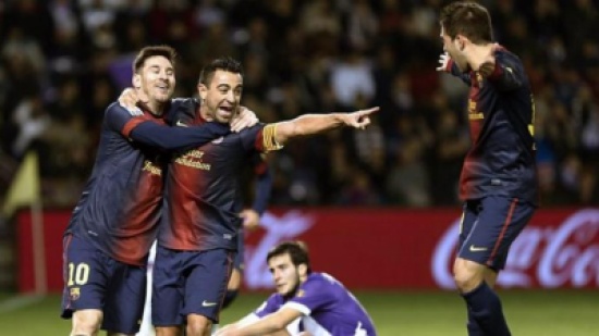 ميسي يقود برشلونة لاجتياح بلد الوليد وينهي عام 2012 في الصدارة (فيديو) ميسي يقود برشلونة لاجتياح بلد الوليد وينهي عام 2012 في الصدارة (فيديو)