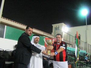 الجمعية الاردنية  تفوز على نادي الجزيرة 6 أهداف مقابل 5 أهداف بمبارة كرة قدم ودية بينهما 