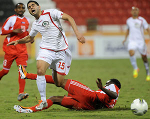 بالألعاب العربية: قدم الأردن وفلسطين لنصف النهائي  