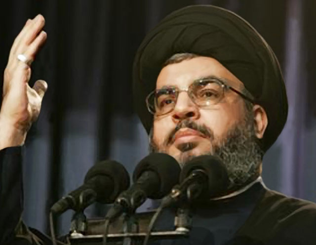 نصر الله يرفض دعوة بان جي مون الى نزع سلاح حزب الله