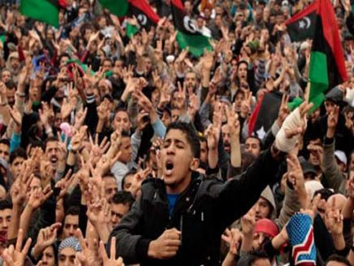 تظاهرة ليبية في بنغازي للمطالبة بتطبيق "الشريعة"