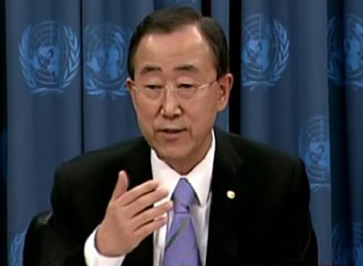كي مون يعلن جدول أعمال السنوات الخمس المقبلة للامم المتحدة 