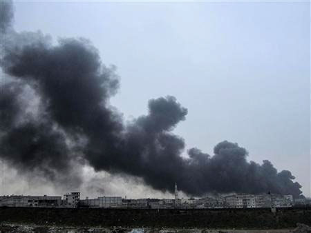 مجموعة  ارهابية مسلحة  فجّرت خطا لنقل المازوت إلى دمشق