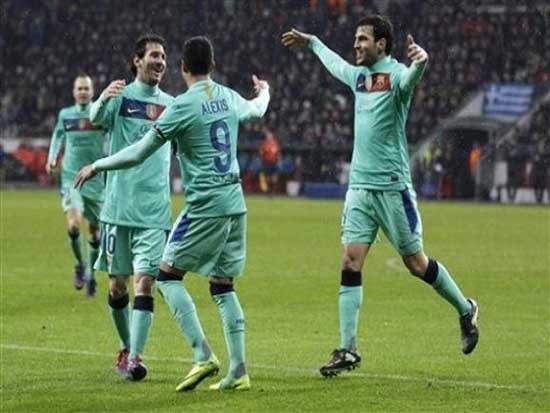 برشلونة يضع قدماً في ربع النهائي وليون يحسم موقعة ابويل برشلونة يضع قدماً في ربع النهائي وليون يحسم موقعة ابويل