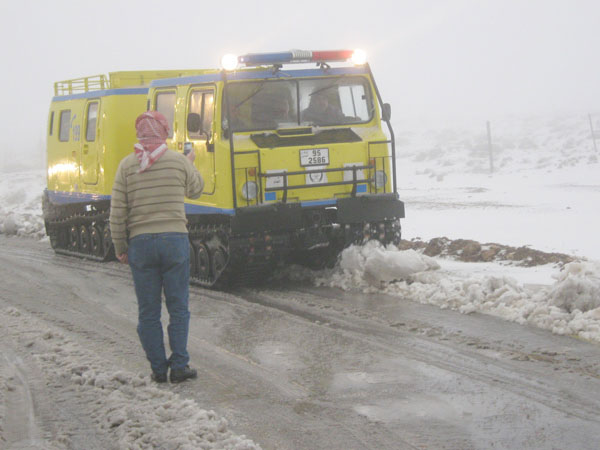 تأمين وصول 590 سائحا للبترا حاصرتهم الثلوج  