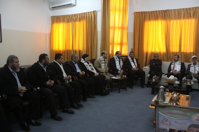 استقبال حافل للوفد التضامني الاردني في غزة ( صور )