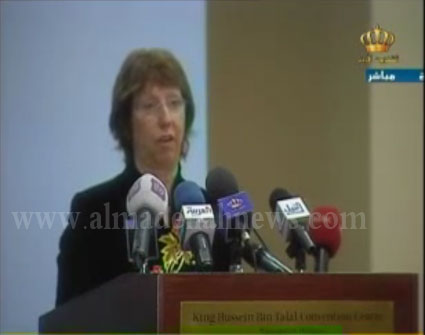 وقائع لقاء الخصاونة واشتون في مؤتمر البحر الميت ( شاهدوا الفيديو ) وقائع لقاء الخصاونة واشتون في مؤتمر البحر الميت ( شاهدوا الفيديو )