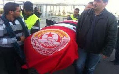 تونس تشيع الشهيد التونسي في فلسطين عمران المقدمي