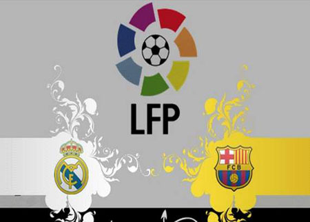 برشلونة وريال مدريد في لقاء الكلاسيكو المثير بالدوري الاسباني برشلونة وريال مدريد في لقاء الكلاسيكو المثير بالدوري الاسباني
