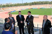 القضاة يتفقد جهوزية ملاعب مدينة الحسين للشباب 