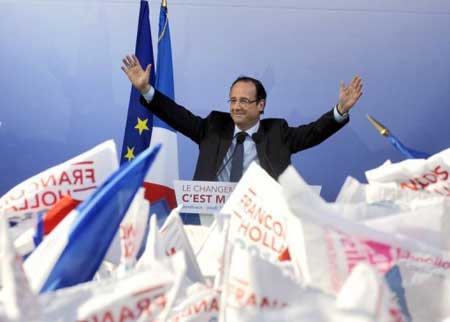 فوز الإشتراكي فرنسوا هولاند في الإنتخابات الرئاسية الفرنسية