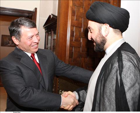 الملك يلتقي رئيس المجلس الأعلى الإسلامي العراقي الملك يلتقي رئيس المجلس الأعلى الإسلامي العراقي