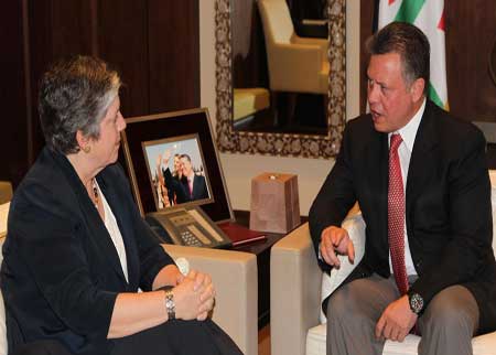 الملك يستقبل وزيرة الامن الداخلي الاميركية