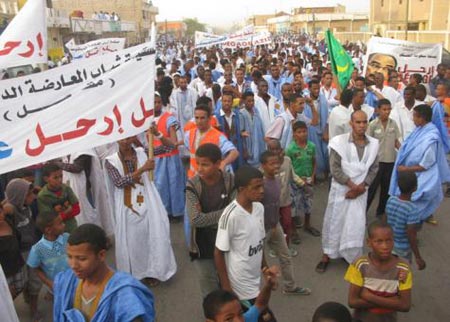 مظاهرة للمعارضة بموريتانيا لإسقاط النظام