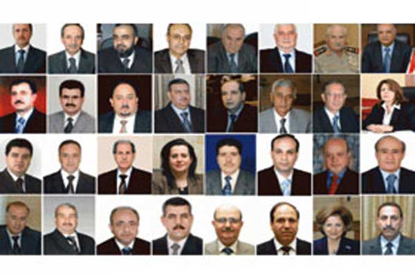 صوره مع أسماء اعضاء الحكومة السورية الجديدة