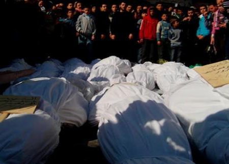 الشبكة السورية لحقوق الإنسان: 59 شخصاً قتلوا بنيران قوات الأسد الشبكة السورية لحقوق الإنسان: 59 شخصاً قتلوا بنيران قوات الأسد