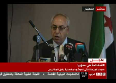 وقائع المؤتمر الصحفي لعبد الباسط سيدا بعد مجزرة " التريمسة " بريف حماة ( فيديو )