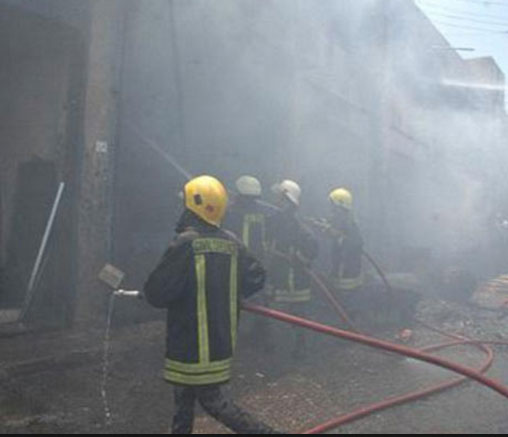 اخماد حريق في بلدية كفرنجة