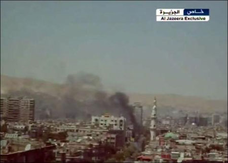 مواجهات قرب مقر الحكومة بدمشق 