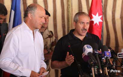 جودة يصطحب نظيره الفرنسي في زيارة ميدانية الى مخيم الزعتري