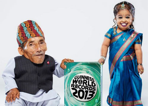 أقصر رجل وأمراة فى العالم يدخلان موسوعة جينيس 