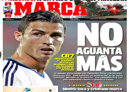 مشكلة بين ريال مدريد ورونالدو