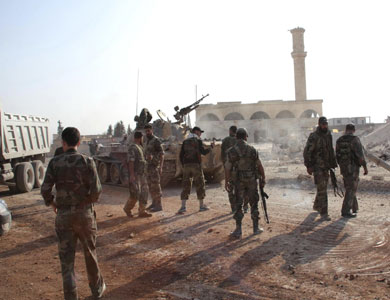 الجيش السوري يحاول اقتحام مدينة قارة شمال دمشق ويقصفها بالطيران