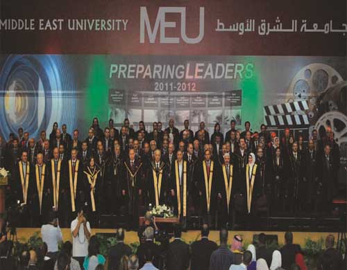 جامعة الشرق الاوسط تخرج فوجها السادس من طلبة الماجستير 
