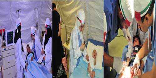 اجراء 45 عملية جراحية للمصابين السوريين في المستشفى الاماراتي الاردني الميداني