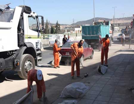 حملة نظافة عامة في الرصيفة  