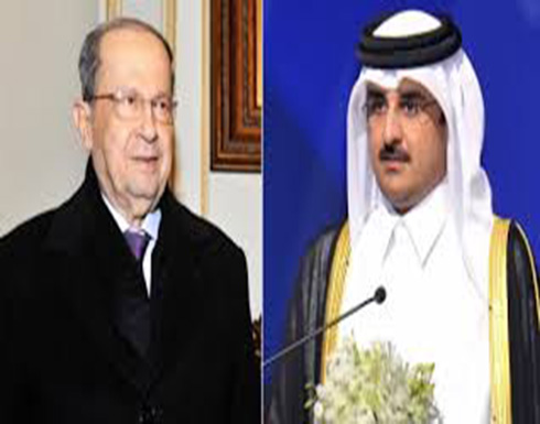 مباحثات بين أمير قطر والرئيس اللبناني