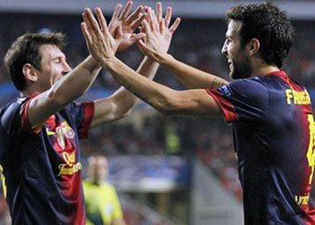 برشلونة يحقق فوزه الثاني بدوري الابطال على حساب بنفيكا ( فيديو )