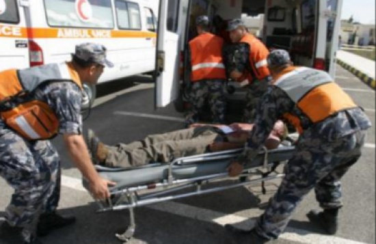 إصابة 6أشخاص اثر حادث تصادم في اربد