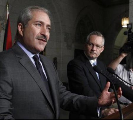 وزير الخارجية يلتقي وزير التجارة الدولي الكندي