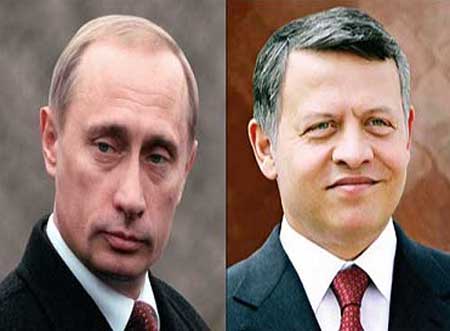 الملك يبحث مع الرئيس الروسي الاوضاع في المنطقة